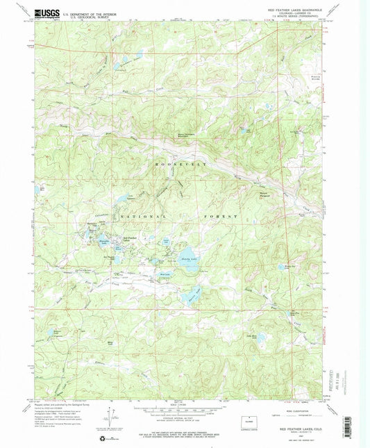 1967 Red Feather Lakes, CO - Colorado - USGS Topographic Map