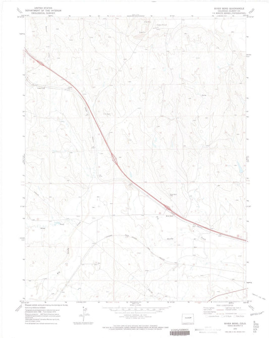 1970 River Bend, CO - Colorado - USGS Topographic Map