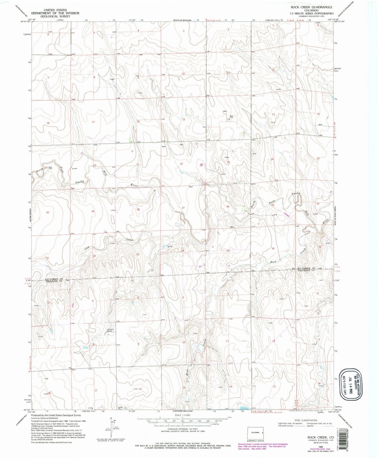 1969 Rock Creek, CO - Colorado - USGS Topographic Map