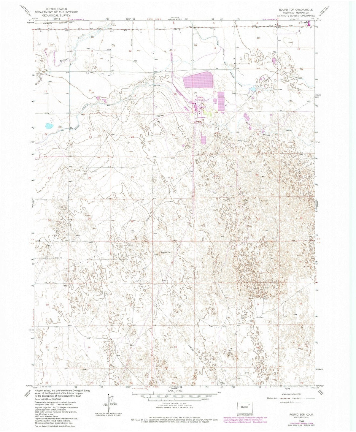1963 Round Top, CO - Colorado - USGS Topographic Map