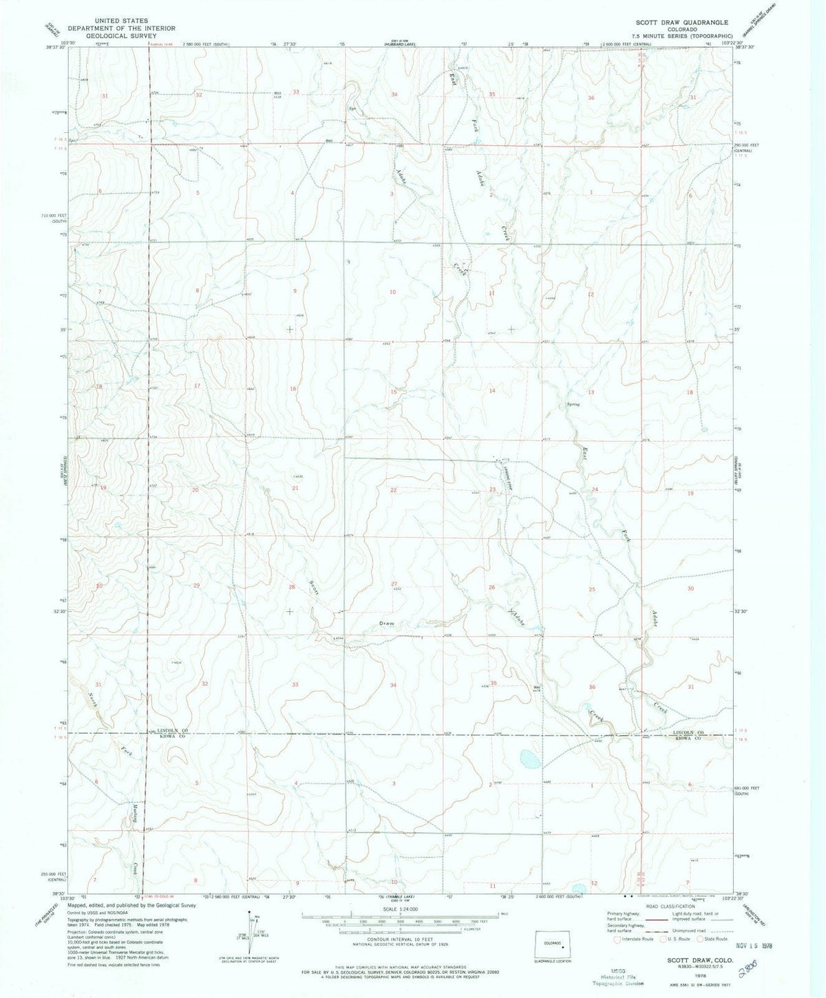 1978 Scottraw, CO - Colorado - USGS Topographic Map