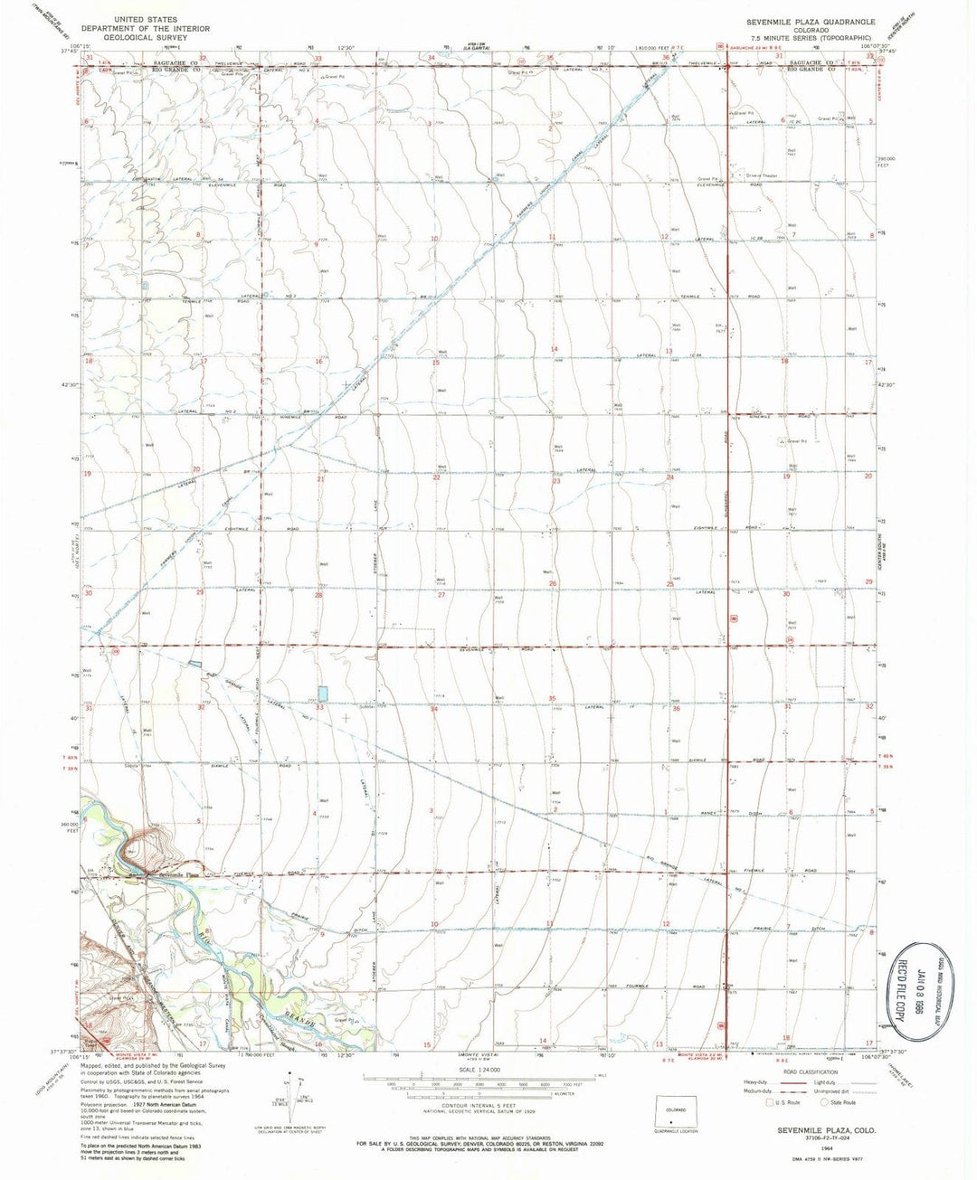 1964 Sevenmile Plaza, CO - Colorado - USGS Topographic Map