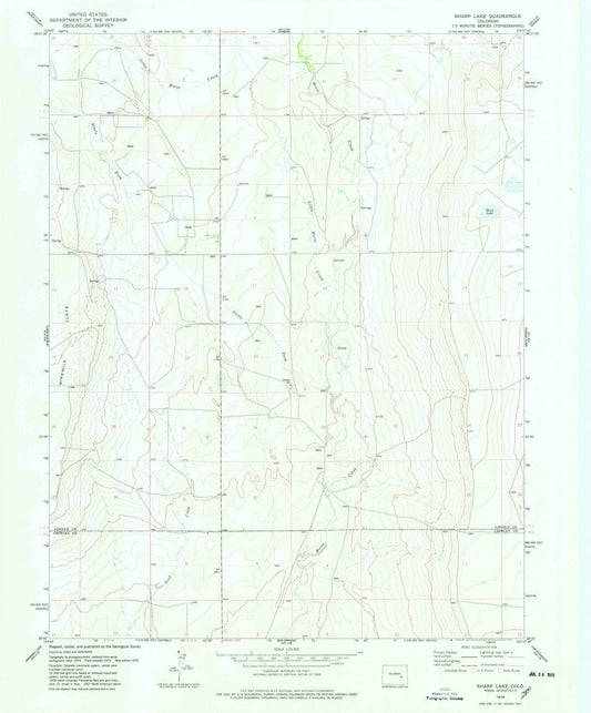 1978 Sharp Lake, CO - Colorado - USGS Topographic Map