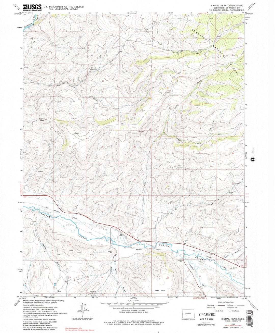 1964 Signal Peak, CO - Colorado - USGS Topographic Map