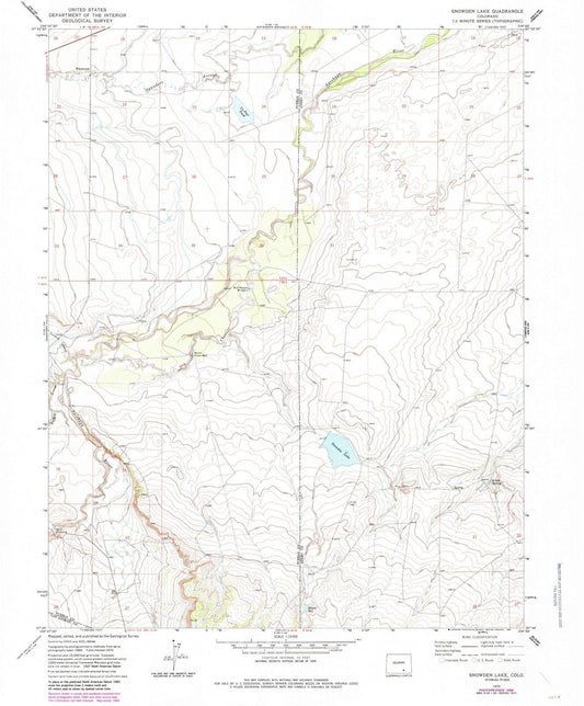 1970 Snowden Lake, CO - Colorado - USGS Topographic Map