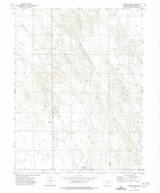 1972 Snyder Lake, CO - Colorado - USGS Topographic Map