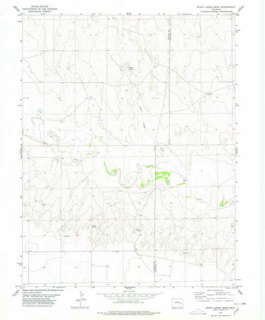 1978 Stacy Lakesraw, CO - Colorado - USGS Topographic Map
