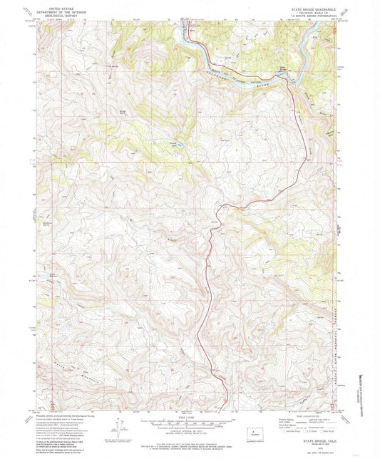1972 State Bridge, CO - Colorado - USGS Topographic Map