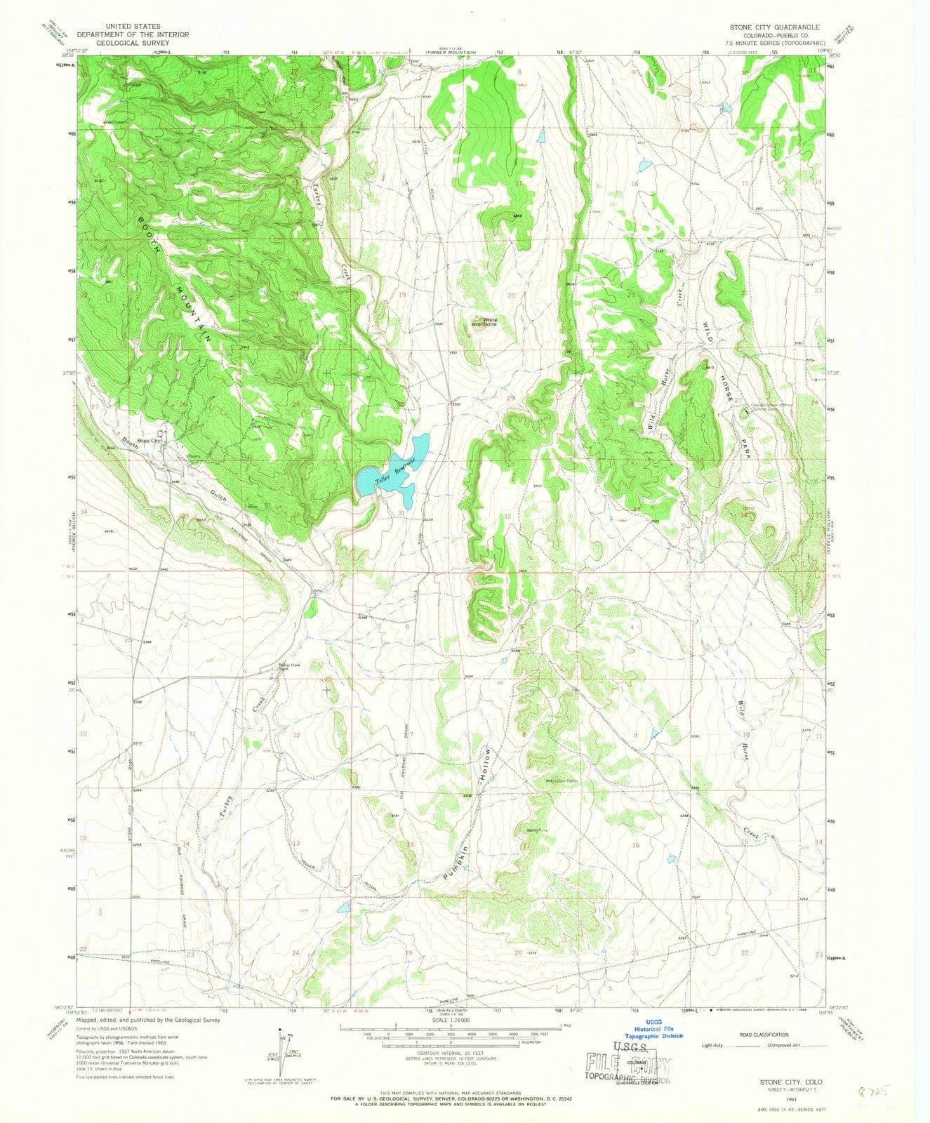 1963 Stone City, CO - Colorado - USGS Topographic Map