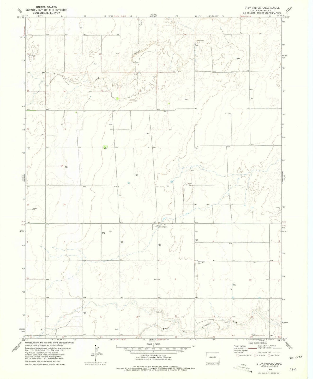 1978 Stonington, CO - Colorado - USGS Topographic Map v2