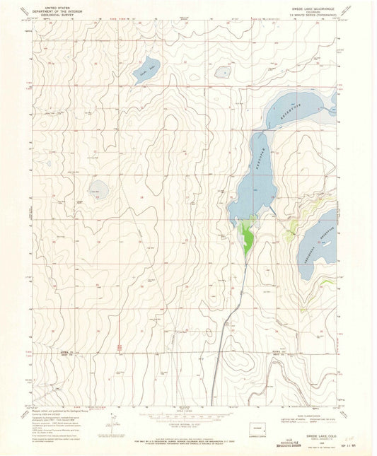 1968 Swede Lake, CO - Colorado - USGS Topographic Map