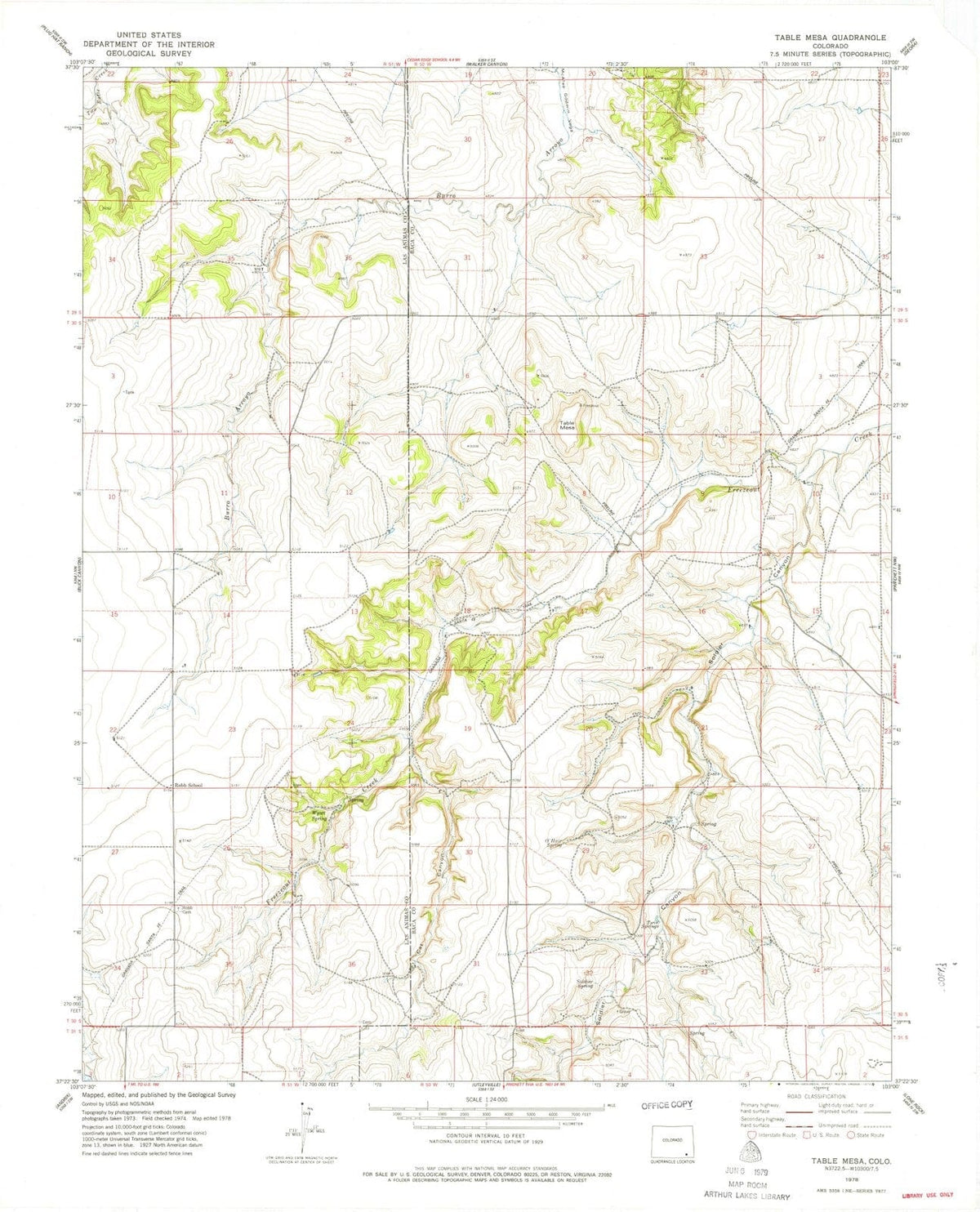 1978 Table Mesa, CO - Colorado - USGS Topographic Map