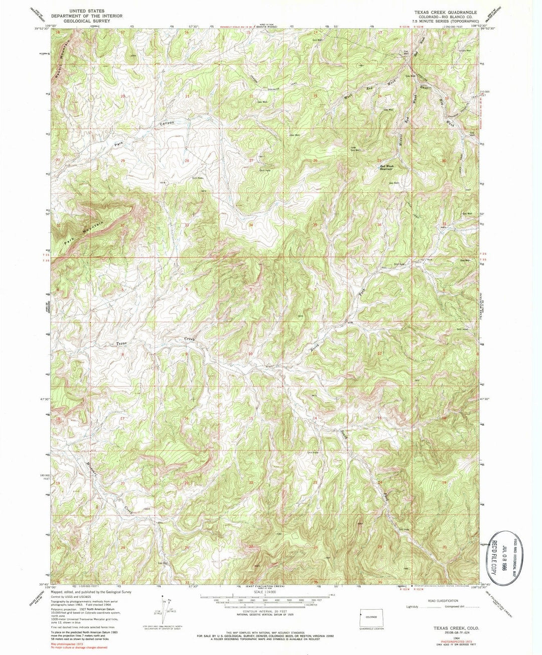 1964 Texas Creek, CO - Colorado - USGS Topographic Map