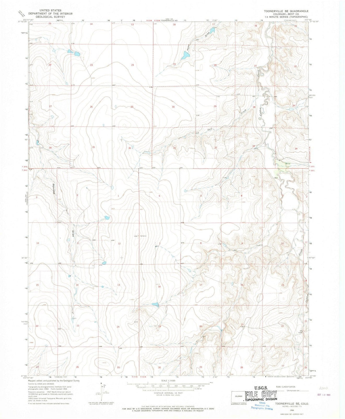 1966 Toonerville, CO - Colorado - USGS Topographic Map v2