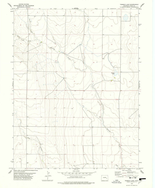 1978 Trimble Lake, CO - Colorado - USGS Topographic Map