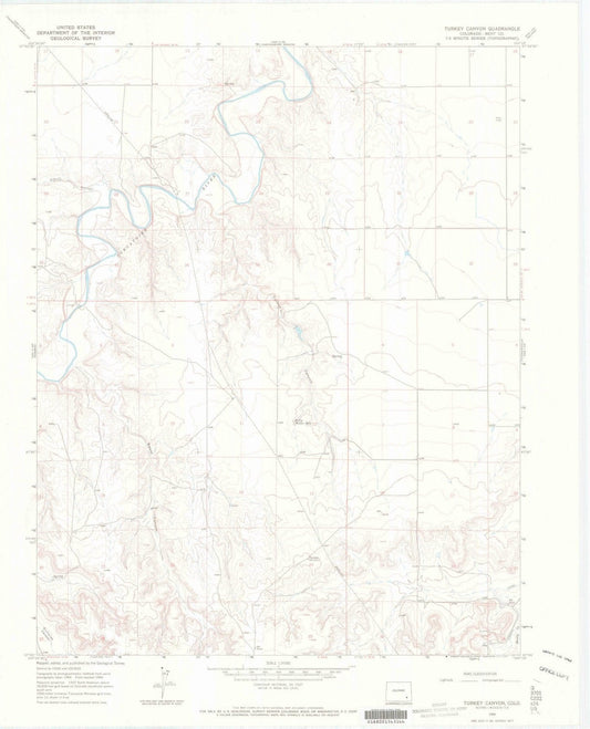 1966 Turkey Canyon, CO - Colorado - USGS Topographic Map