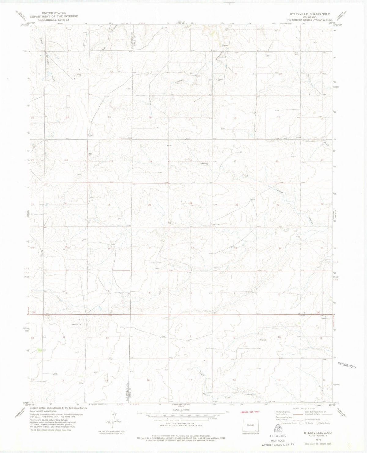 1978 Utleyville, CO - Colorado - USGS Topographic Map