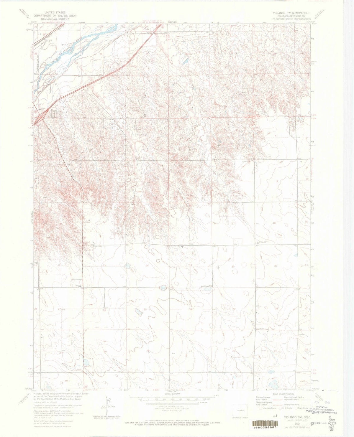 1962 Venango, CO - Colorado - USGS Topographic Map v2