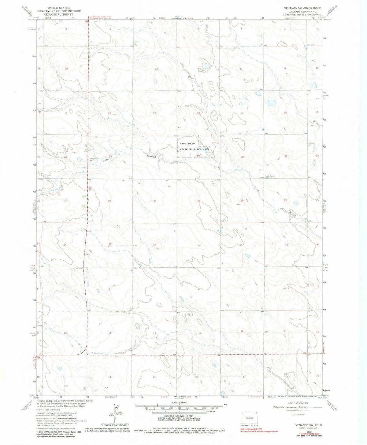 1962 Venango, CO - Colorado - USGS Topographic Map v3