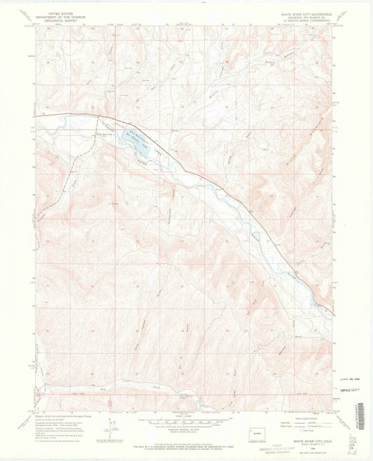 1966 White River City, CO - Colorado - USGS Topographic Map