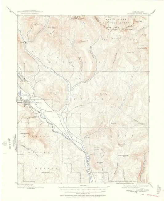 1888 Crested Butte, CO - Colorado - USGS Topographic Map