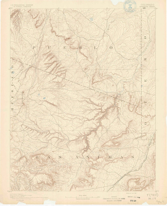 1891 Apishapa, CO - Colorado - USGS Topographic Map