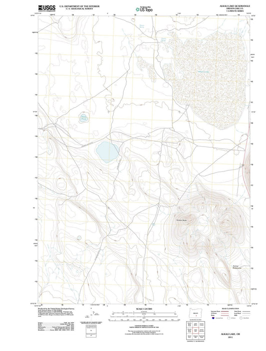 2011 Alkali Lake, OR - Oregon - USGS Topographic Map