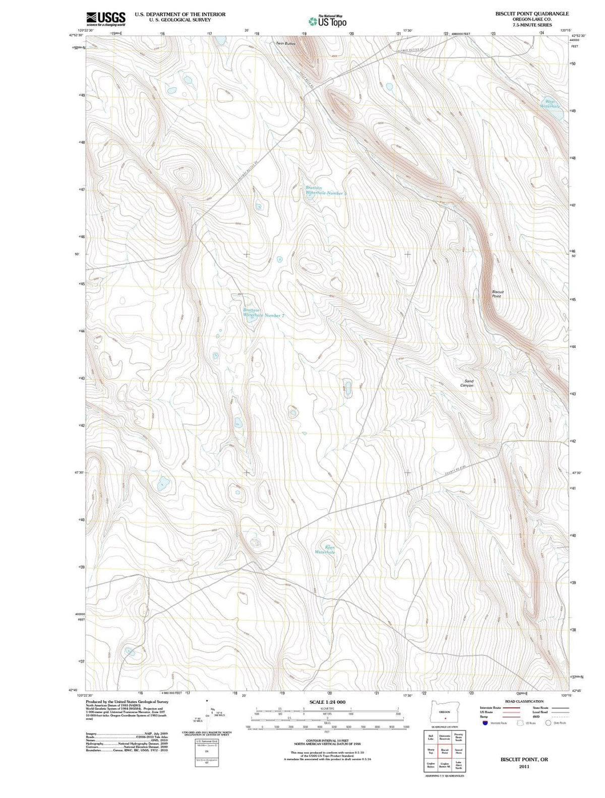 2011 Biscuit Point, OR - Oregon - USGS Topographic Map