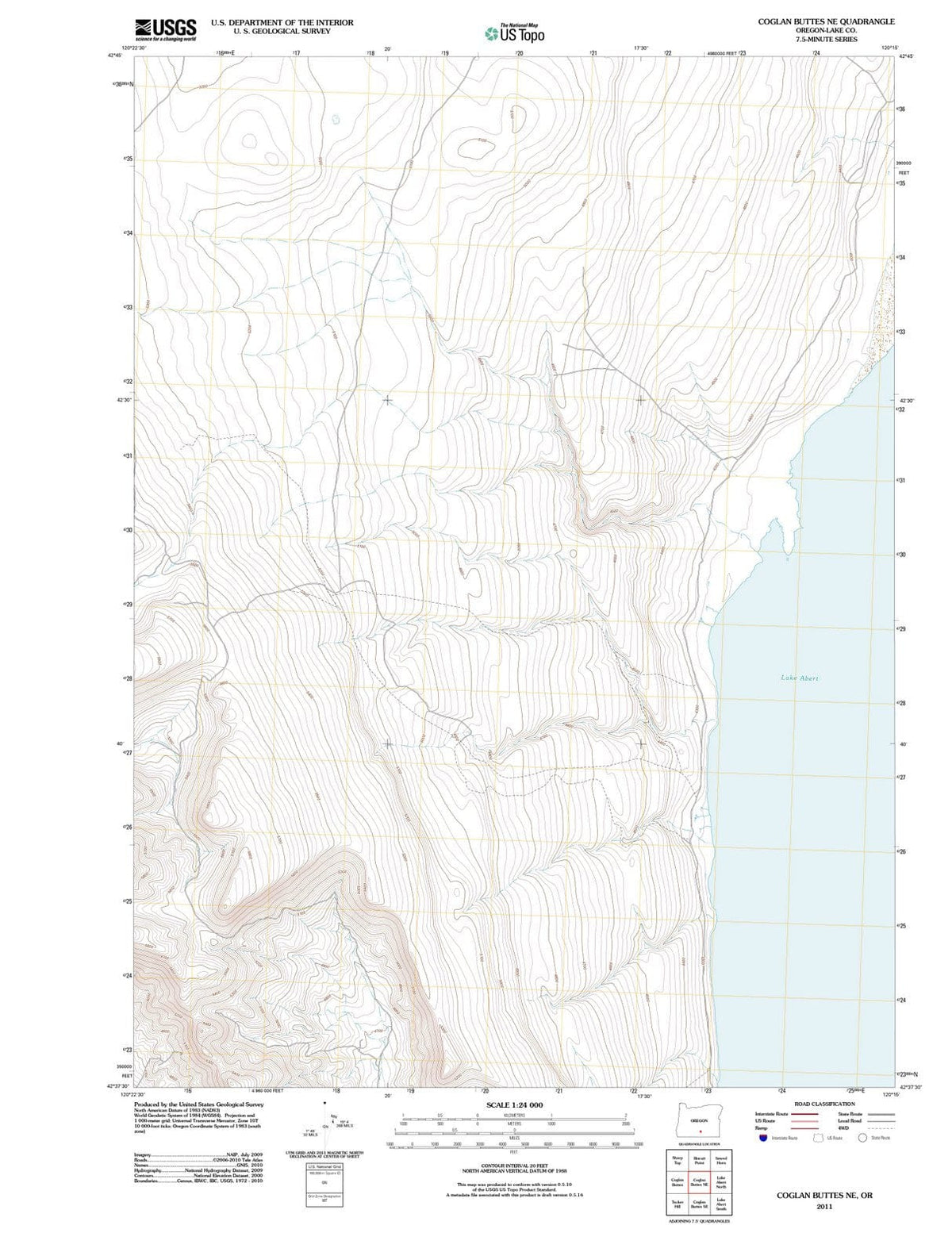 2011 Coglan Buttes, OR - Oregon - USGS Topographic Map v2