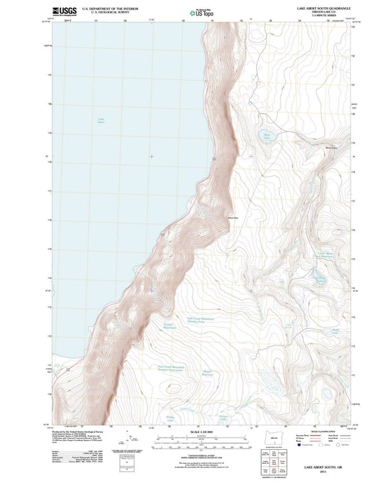 2011 Lake Abert South, OR - Oregon - USGS Topographic Map
