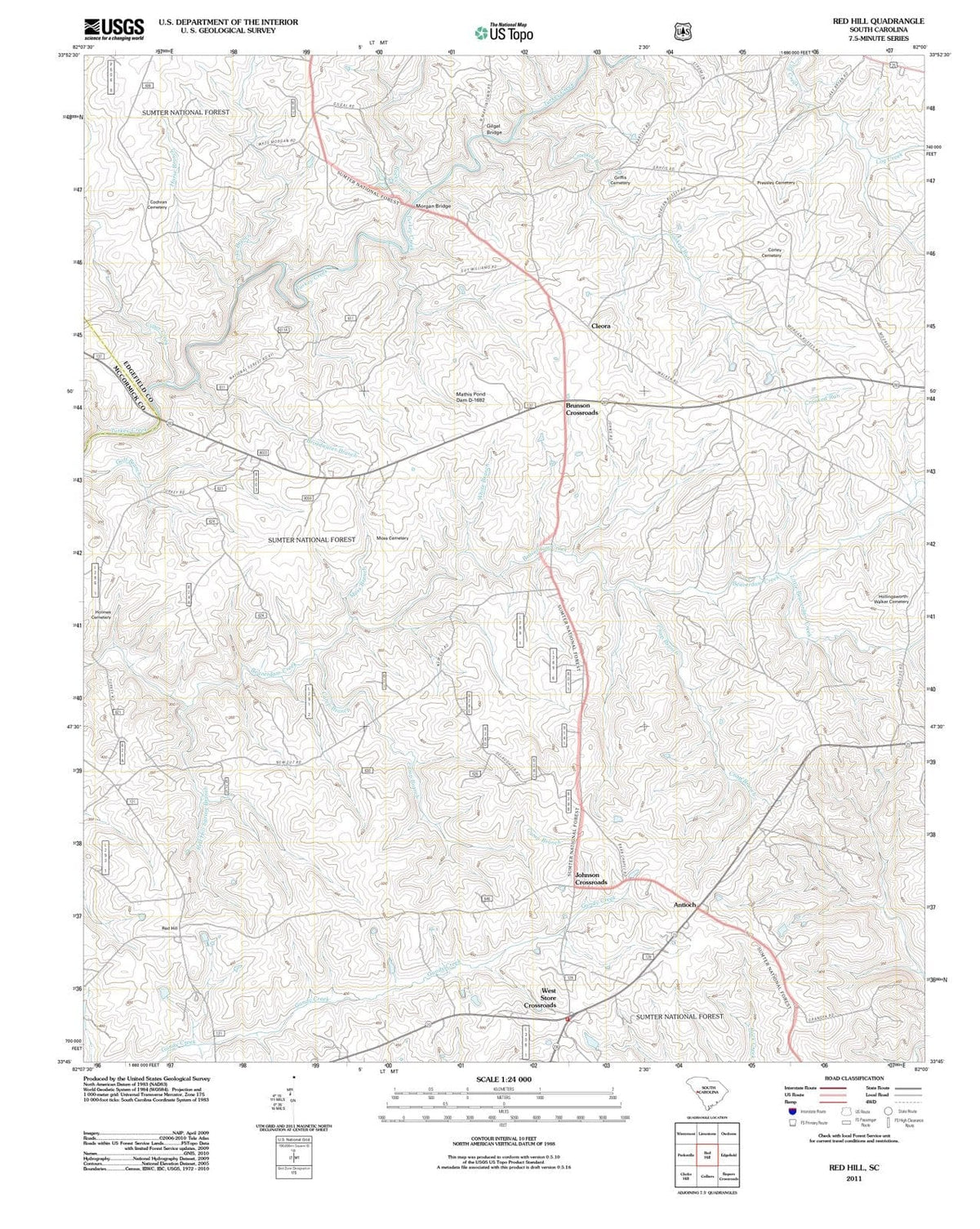 2011 Red Hill, SC - South Carolina - USGS Topographic Map