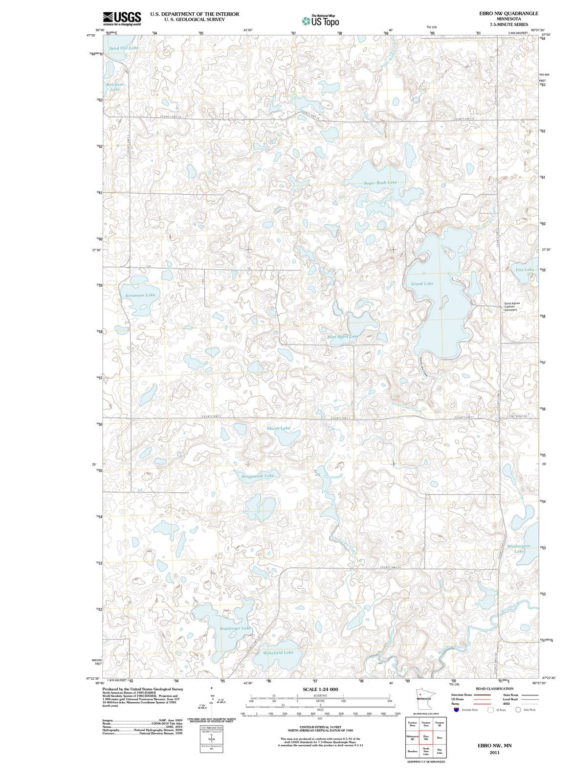 2011 Ebro, MN - Minnesota - USGS Topographic Map