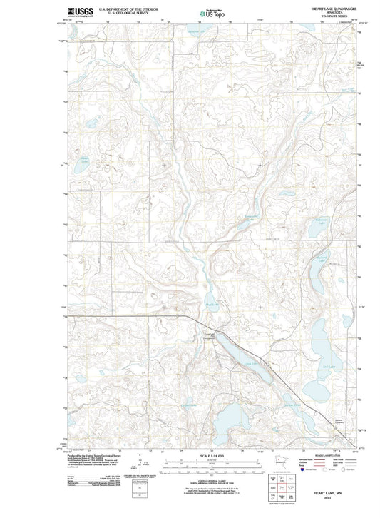 2011 Heart Lake, MN - Minnesota - USGS Topographic Map