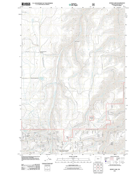 2011 Kinney Lake, OR - Oregon - USGS Topographic Map