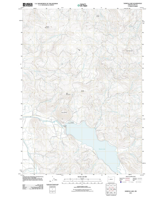 2011 Dorena Lake, OR - Oregon - USGS Topographic Map
