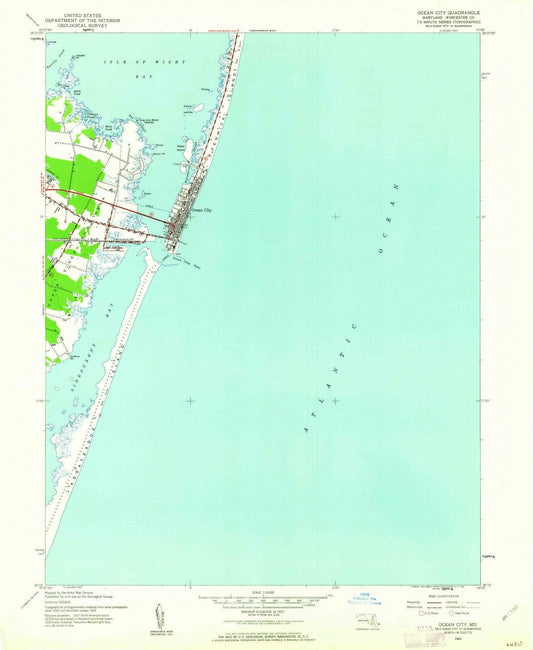 1942 Ocean City, MD - Maryland - USGS Topographic Map