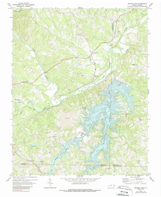 1971 Belews Lake, NC - North Carolina - USGS Topographic Map
