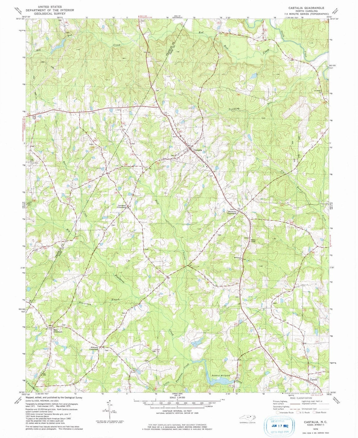 1979 Castalia, NC - North Carolina - USGS Topographic Map