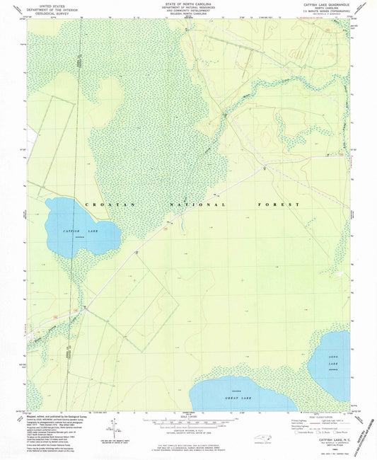 1984 Catfish Lake, NC - North Carolina - USGS Topographic Map