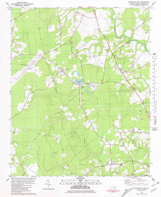 1980 Catherine Lake, NC - North Carolina - USGS Topographic Map