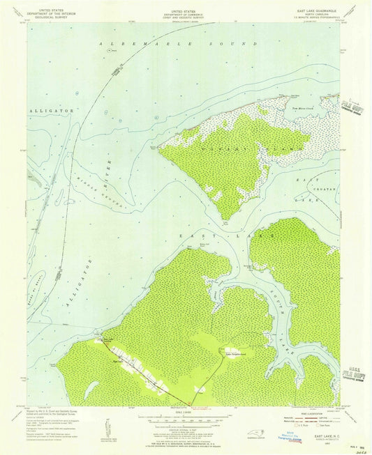 1953 East Lake, NC - North Carolina - USGS Topographic Map v2