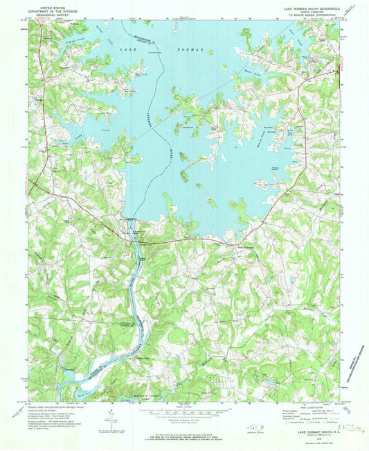 1970 Lake Norman South, NC - North Carolina - USGS Topographic Map