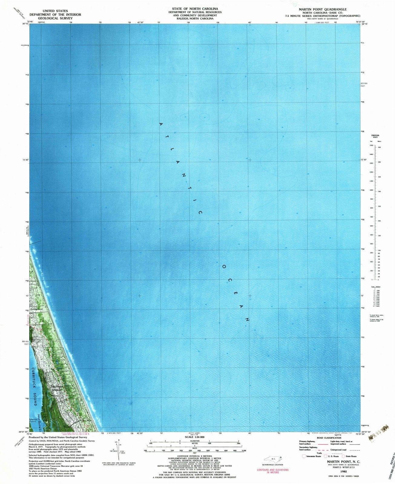 1982 Martin Point, NC - North Carolina - USGS Topographic Map