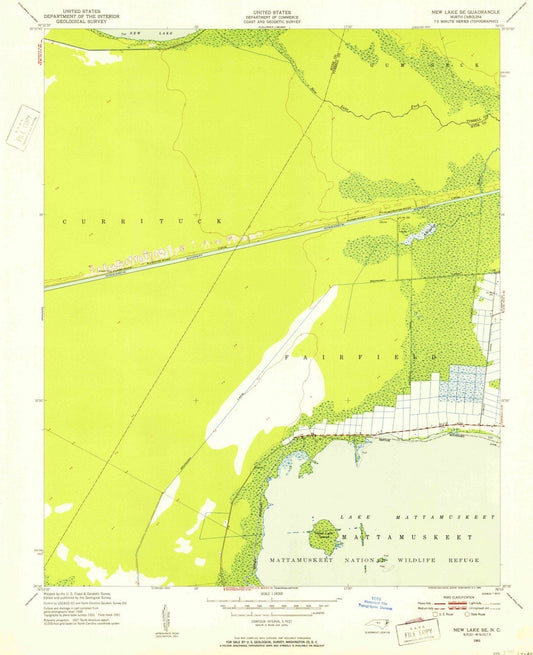 1951 New Lake, NC - North Carolina - USGS Topographic Map