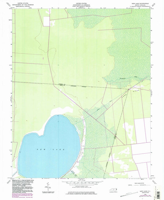 1954 New Lake, NC - North Carolina - USGS Topographic Map v2