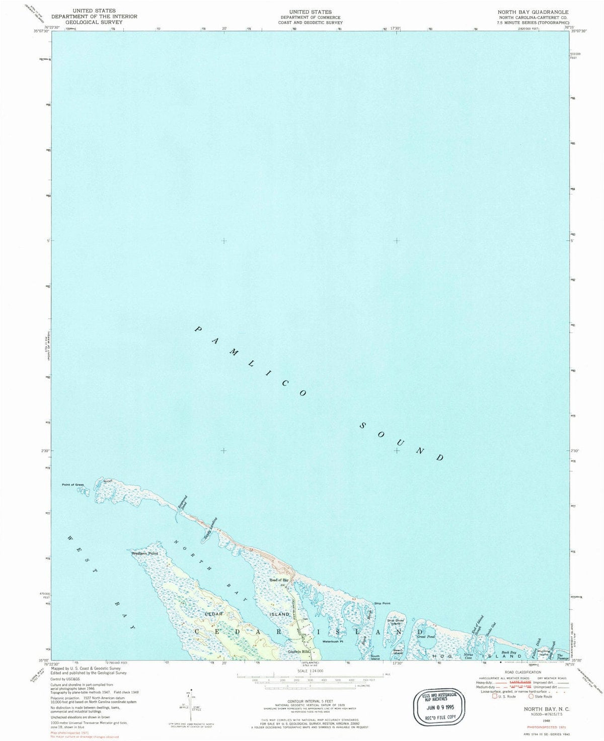1948 North Bay, NC - North Carolina - USGS Topographic Map