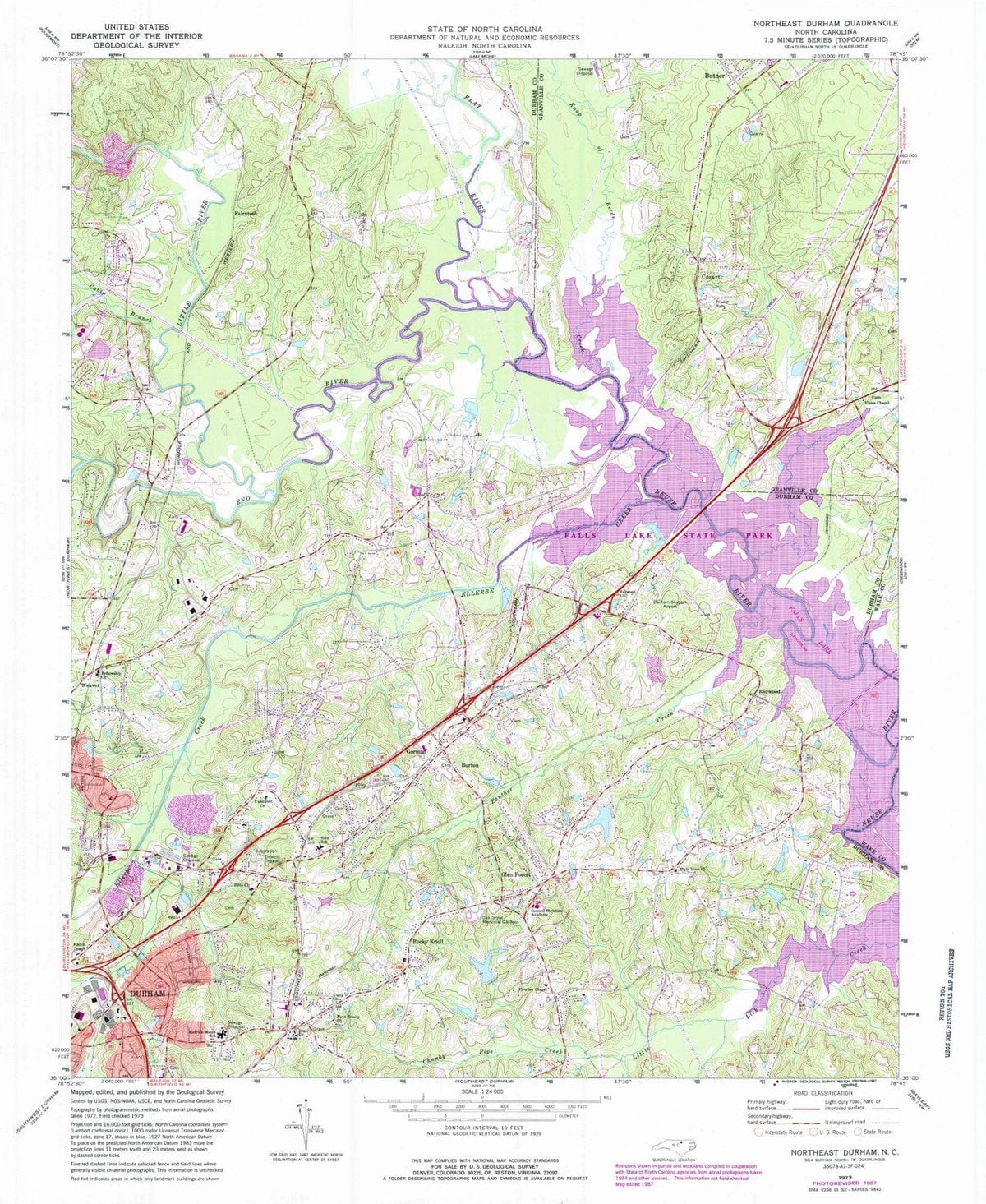 1973 Northeasturham, NC - North Carolina - USGS Topographic Map