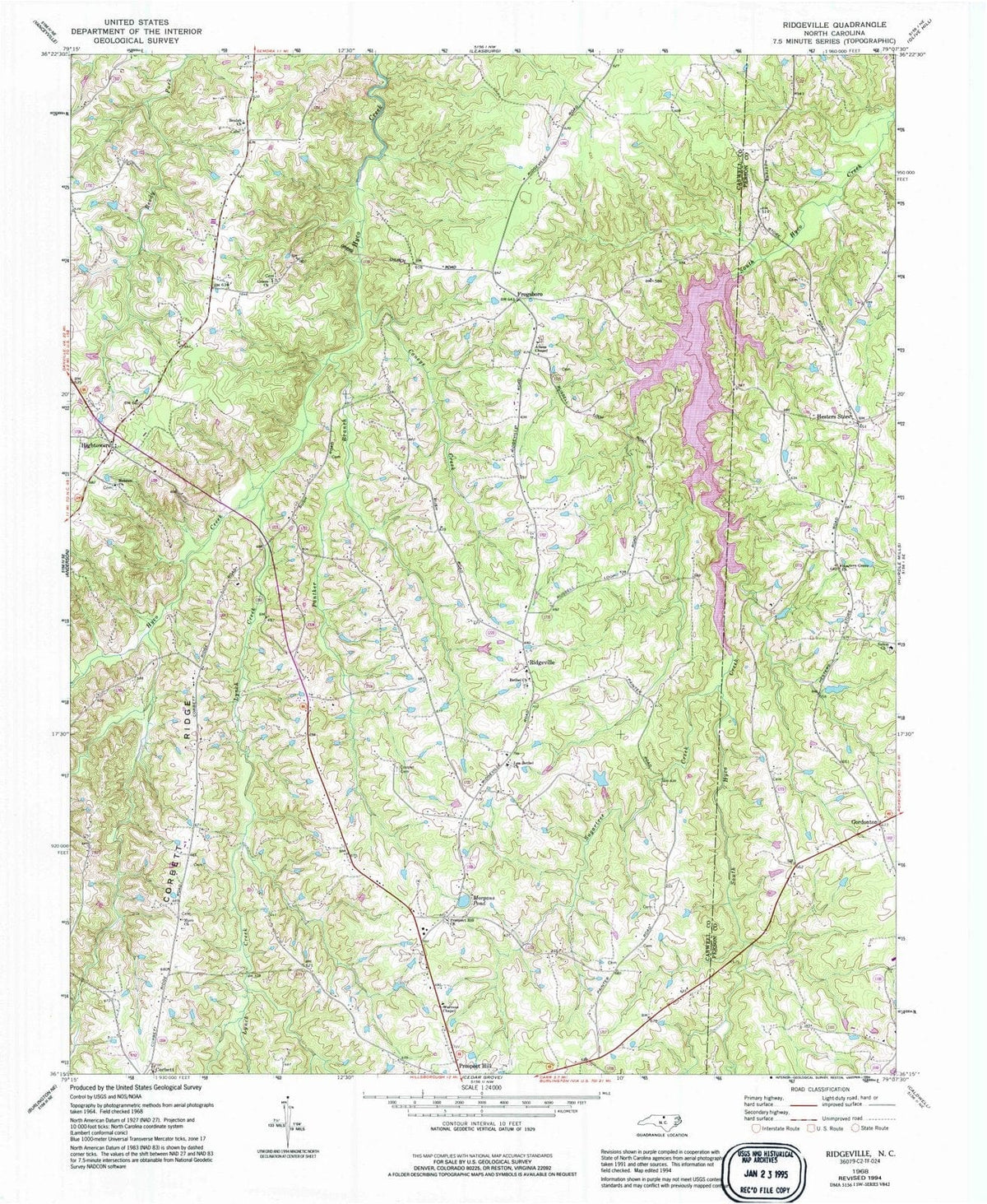 1968 Ridgeville, NC - North Carolina - USGS Topographic Map