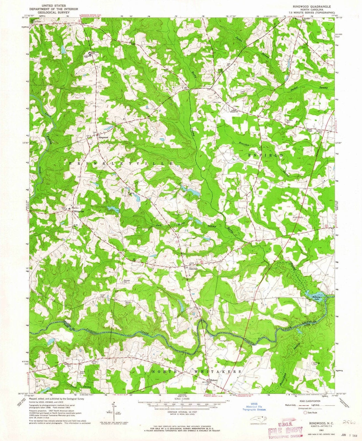 1963 Ringwood, NC - North Carolina - USGS Topographic Map