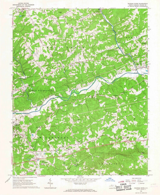 1966 Roaring River, NC - North Carolina - USGS Topographic Map